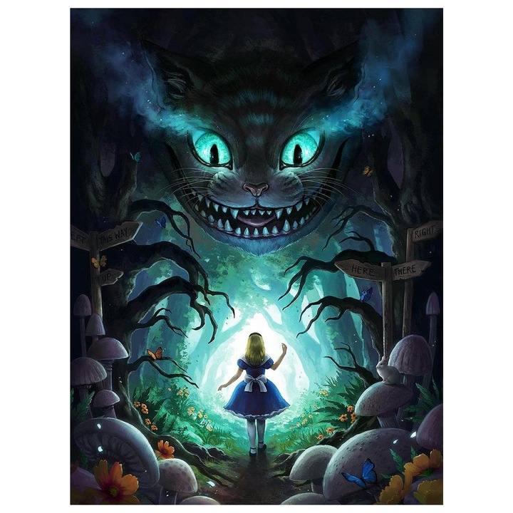 Set broderie cu diamante GIEAAO 5D, Model Monstru, 30x40 cm, Multicolor