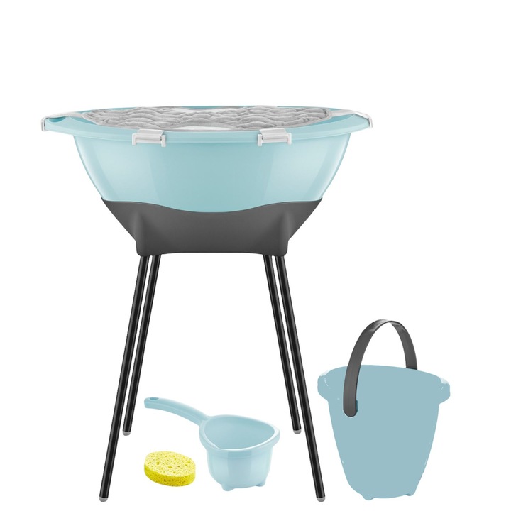 Комплект за баня BabyJem, 5 части, Тюркоаз