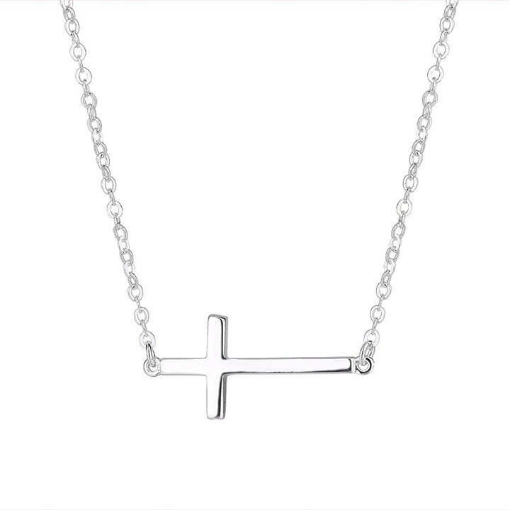 Colier cu cruce, Cupru, Argintiu