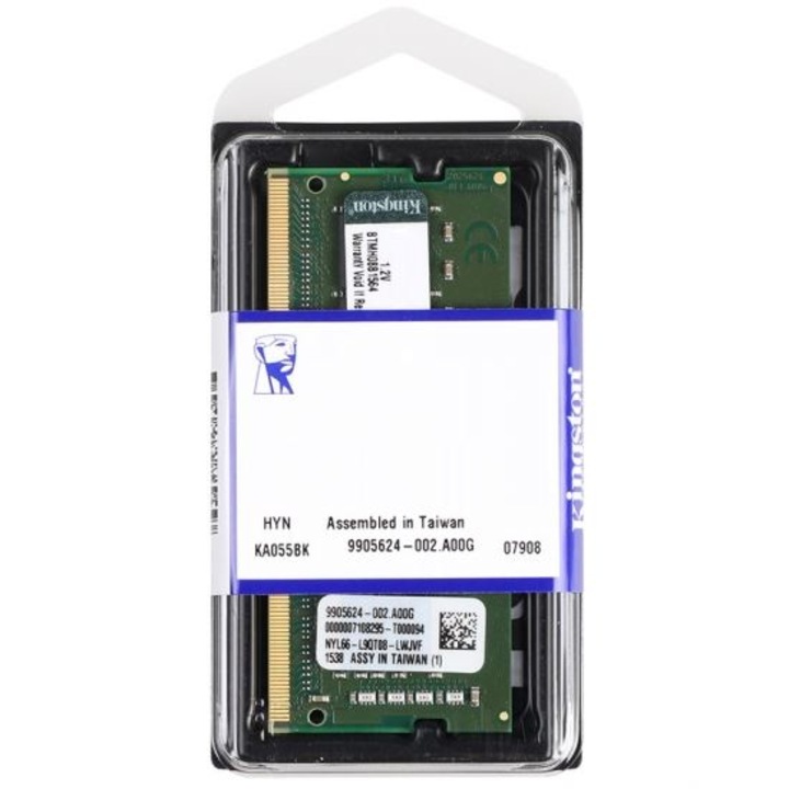 Памет Kingston 8GB SODIMM DDR4 PC4-21300 2666MHz CL19 KVR26S19S8/8
