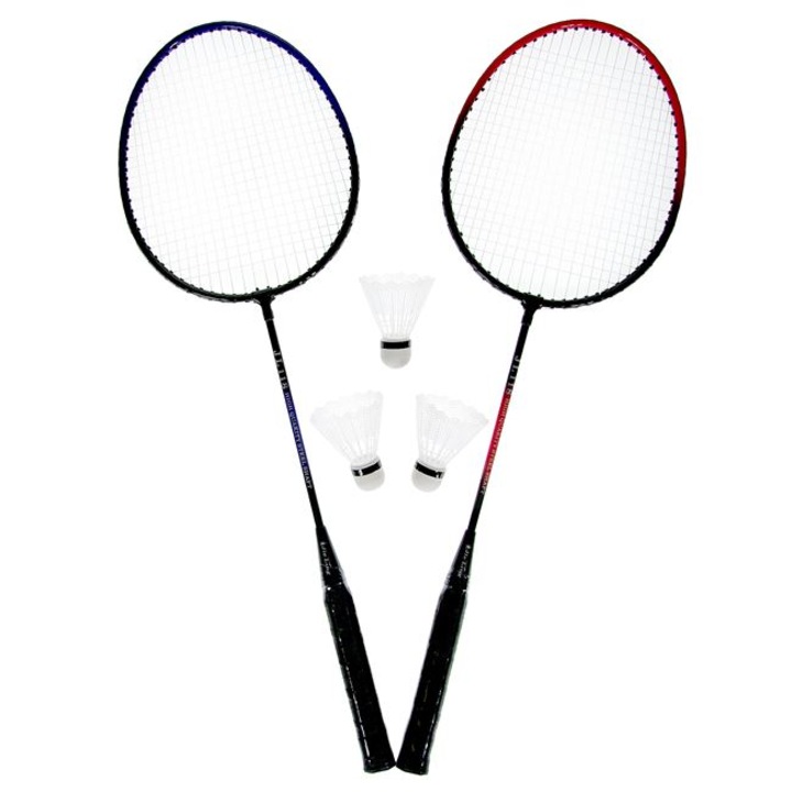 Set 2 Rachete de badminton Jacqueline din plastic cu 3 fluturasi 66 cm