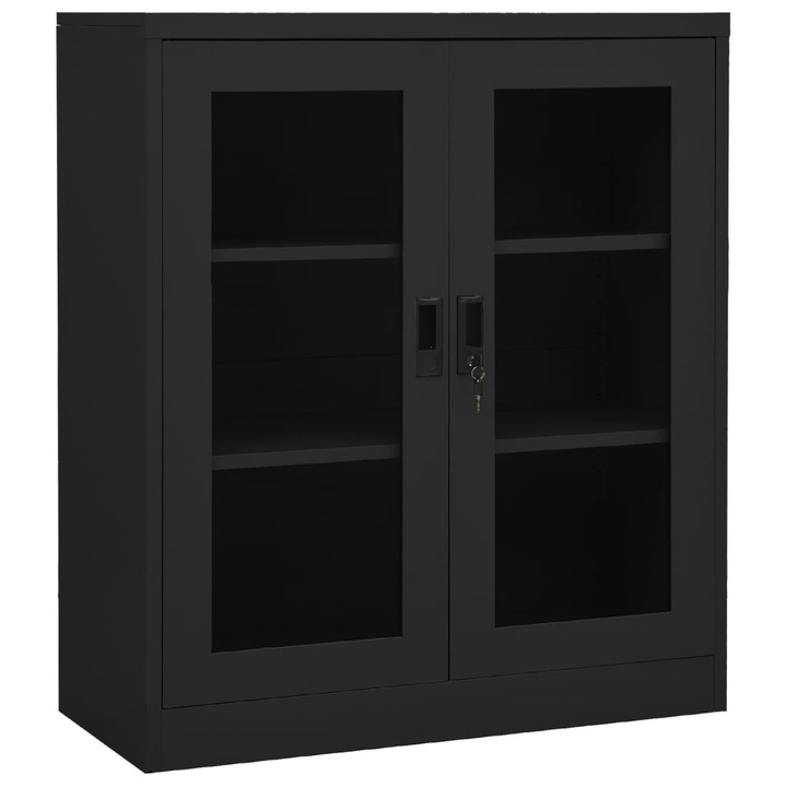 Dulap de birou vidaXL, Otel, 90 x 40 x 105 cm, Antracit