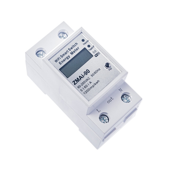 Интелигентен измервателен уред, SmartVilla, WiFi, Управление с приложение, Известия в реално време, Бял