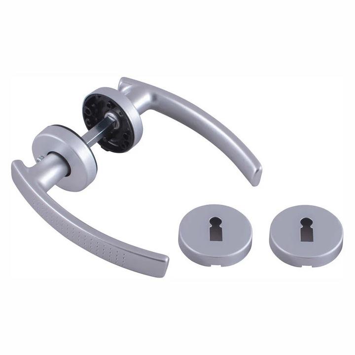 Maner usa cu rozeta, Fimet, Metal, 50 mm, Crom satinat