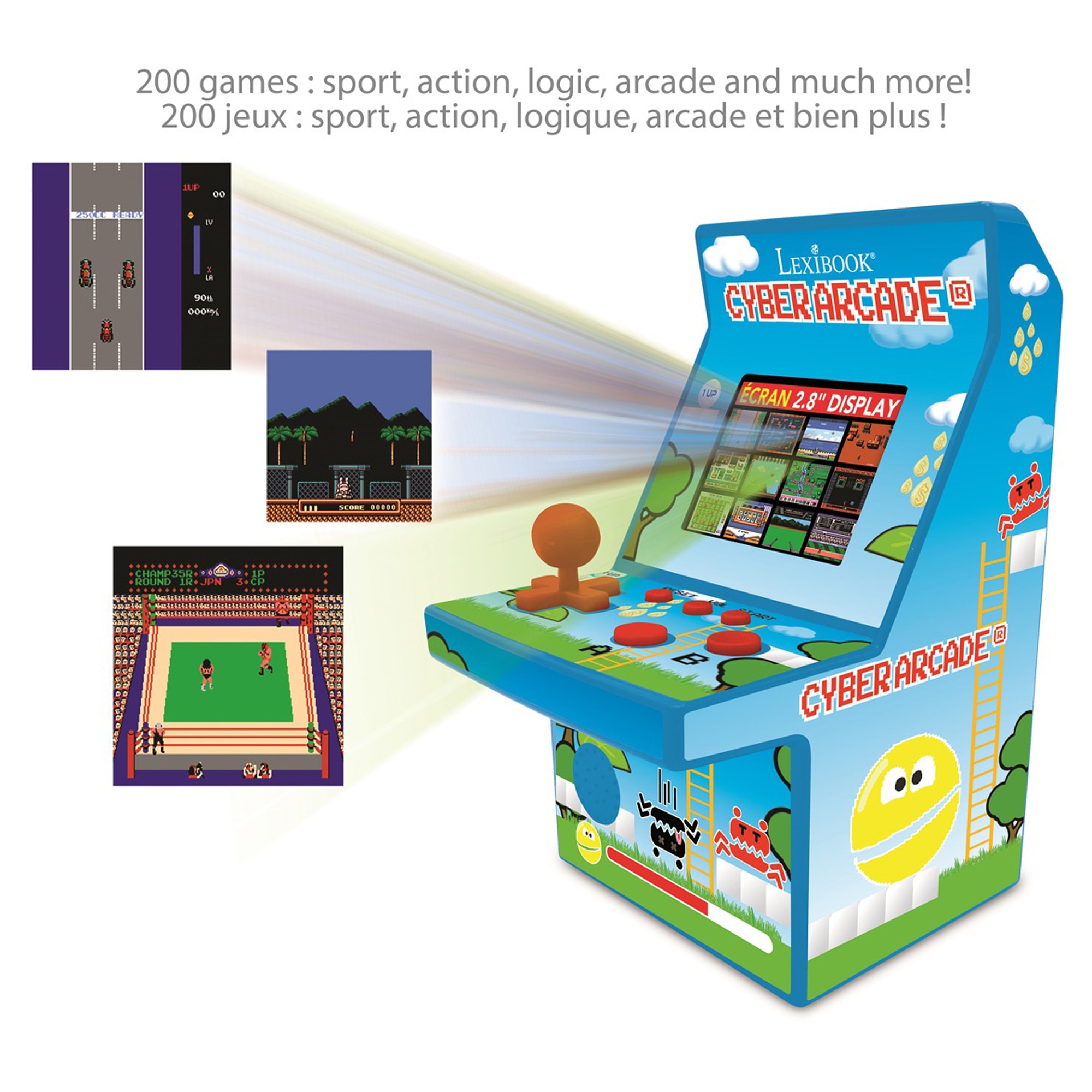 Consola portabila Lexibook, Cyber Arcade, 200 de jocuri