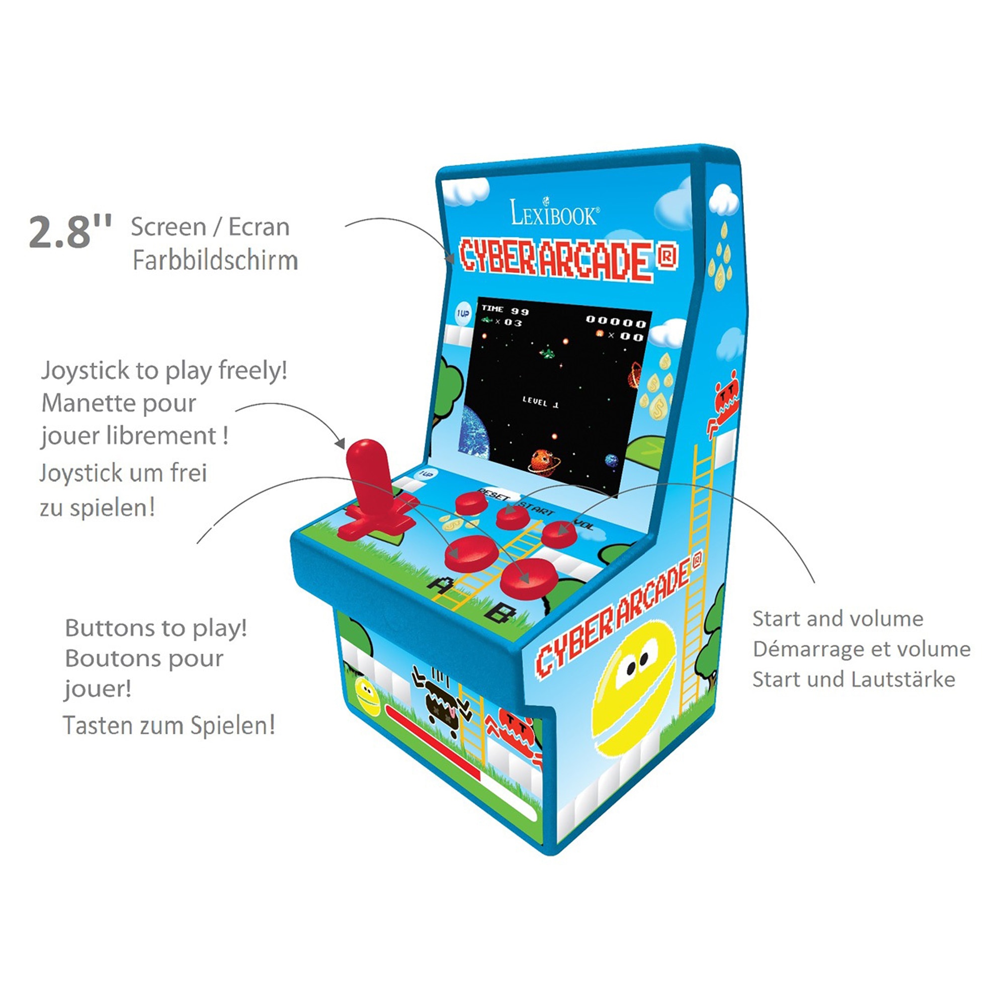 Consola portabila Lexibook, Cyber Arcade, 200 de jocuri