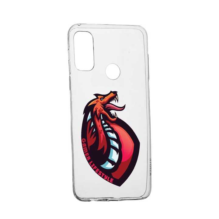 Силиконов калъф Unique за Huawei P Smart (2020), Gamers Lifestyle, Transparent TR 289