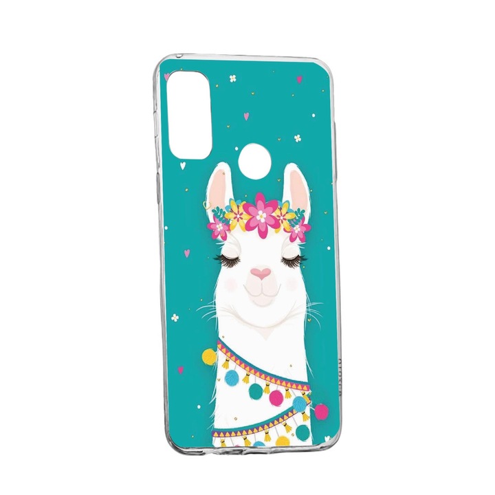 Силиконов калъф Unique за Alcatel 3X, Lovely Lama, Transparent TR 248