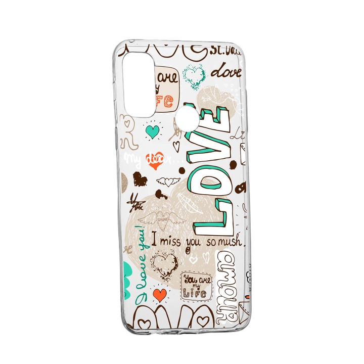 Силиконов калъф Unique за Alcatel 3X, Love, Transparent TR 25