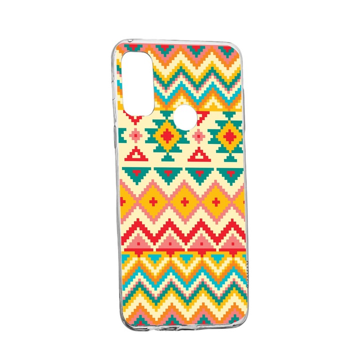 Силиконов калъф Unique за Huawei P Smart (2020), Aztec, Transparent TR 11