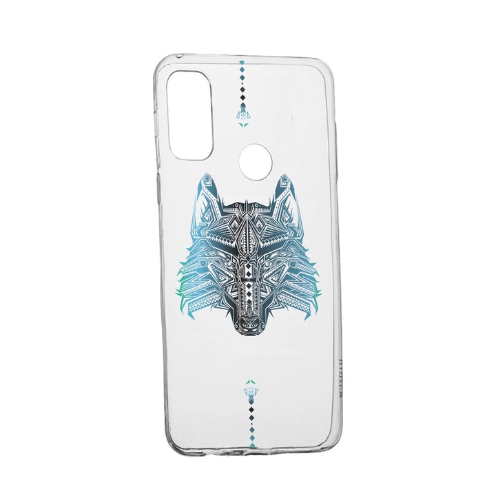 Силиконов калъф Unique за Huawei P Smart (2020), Wolf, Transparent TR 50