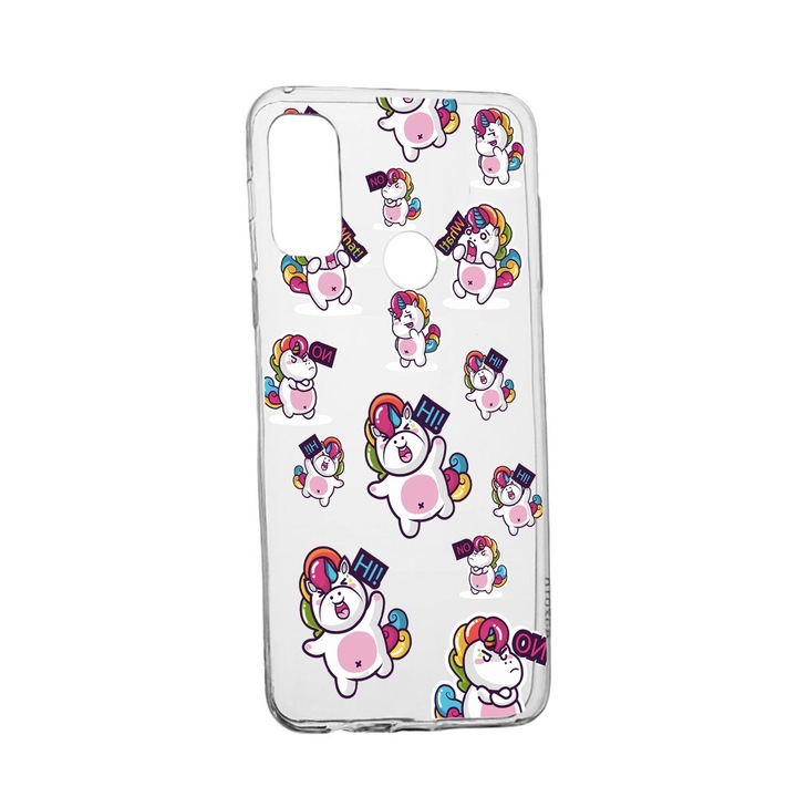 Силиконов калъф Unique за Alcatel 3X, Fat Unicorn, Transparent TR 80