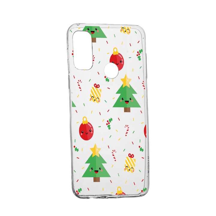 Силиконов калъф Unique за Alcatel 3X, Xmas, Transparent TR 309