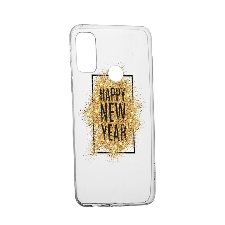 Силиконов калъф Unique за Alcatel 3X, Happy New Year, Transparent TR 355