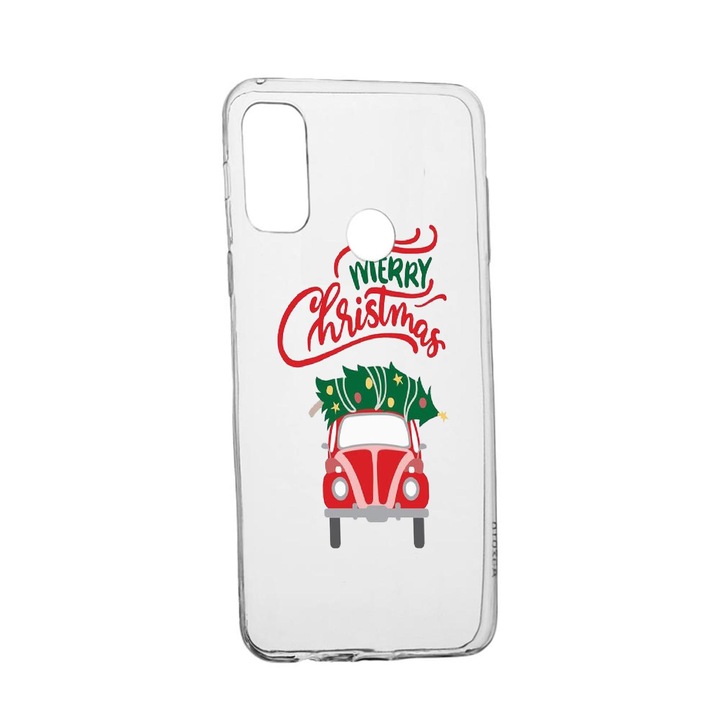 Силиконов калъф Unique за Huawei P Smart (2020), Merry Chirstmas, Transparent TR 357