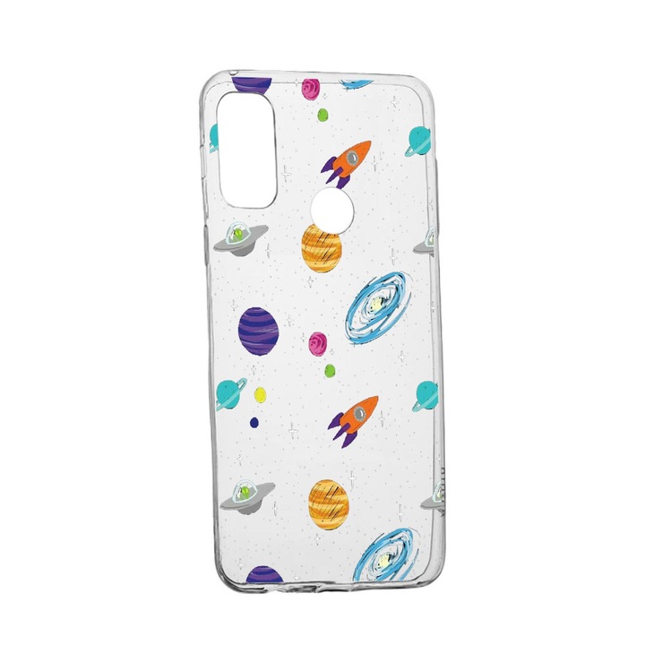 Силиконов калъф Unique за Alcatel 3X, Universe, Planets, Transparent TR 466