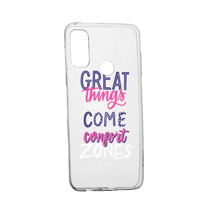 Силиконов калъф Unique за Alcatel 3X, Great Things, Transparent TR 486