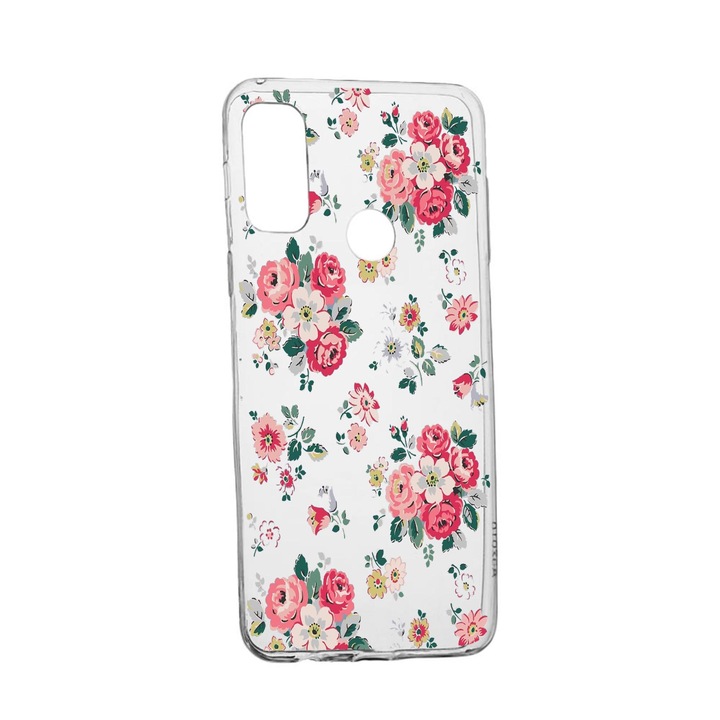 Силиконов калъф Unique за Alcatel 3X, Pastel Colors Collection Flowers, Transparent TR 511