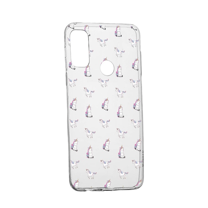Силиконов калъф Unique за Alcatel 3X, Unicorn Pattern, Transparent TR 522