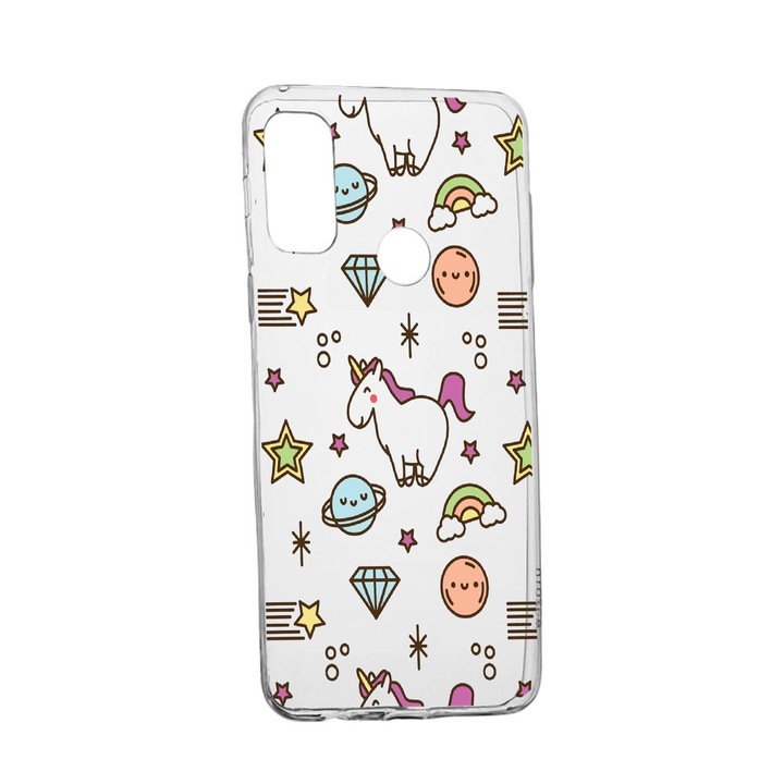 Силиконов калъф Unique за Alcatel 3X, Unicorn - universe, Transparent TR 526