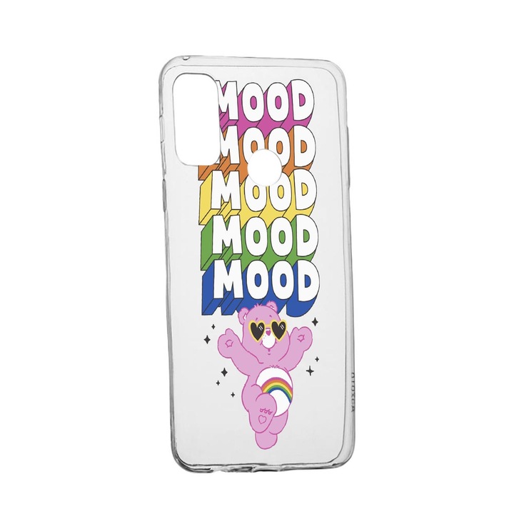 Силиконов калъф Unique за Alcatel 3X, Mood - Pink Bear, Transparent TR 599