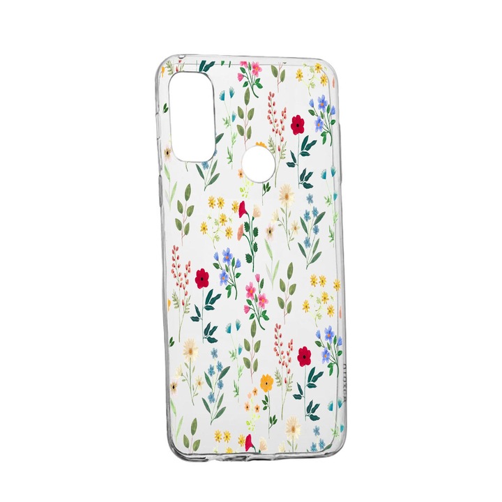 Силиконов калъф Unique за Huawei P Smart (2020), Spring Flowers, Transparent TR 635