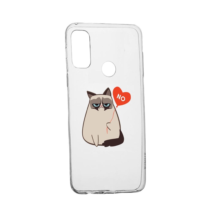 Силиконов калъф Unique за Alcatel 3X, Meme - Grumpy Says No, Transparent TR 657