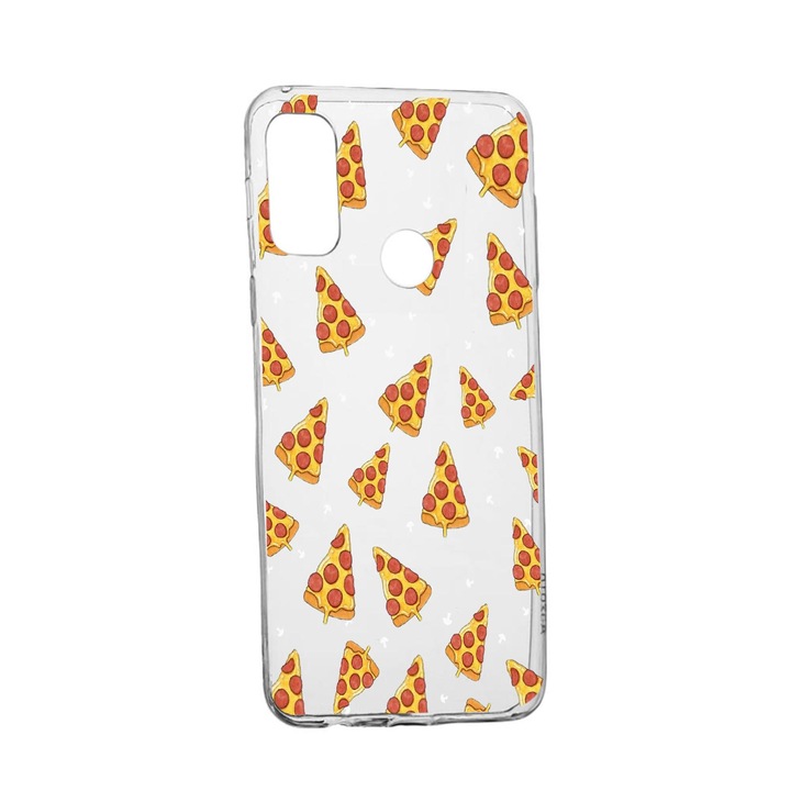 Силиконов калъф Unique за Huawei P Smart (2020), Pizza, Transparent TR 665