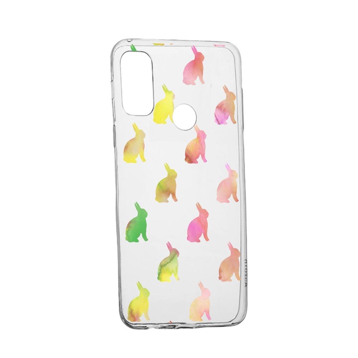 Силиконов калъф Unique за Huawei P Smart (2020), Cool Rabbits, Transparent TR 695