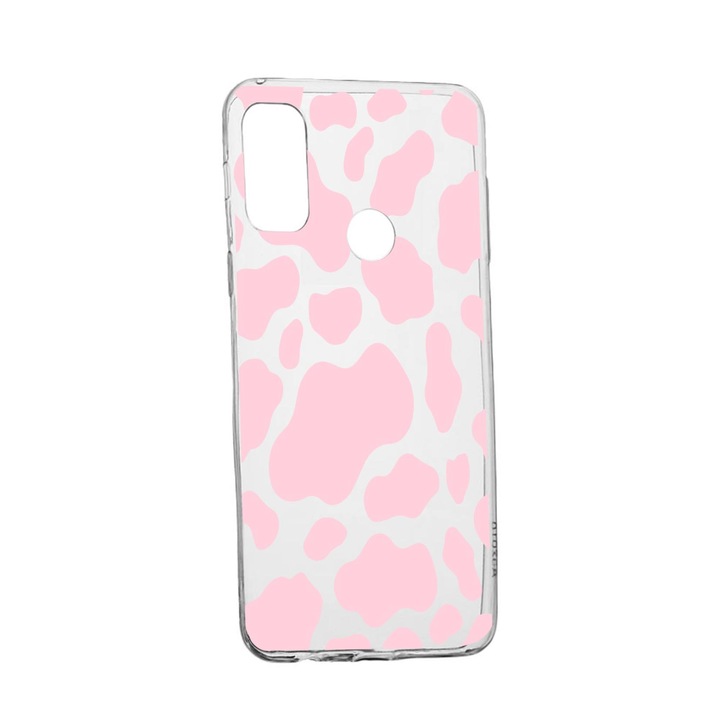 Силиконов калъф Unique за Alcatel 3X, Pink Cow, Transparent TR 786