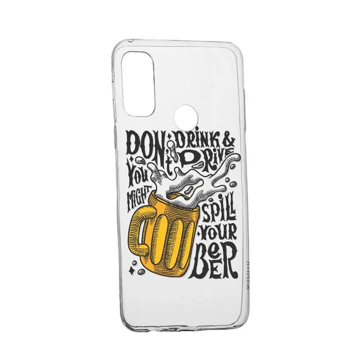 Силиконов калъф Unique за Huawei P Smart (2020), Don't Drink And Drive, Transparent TR 796