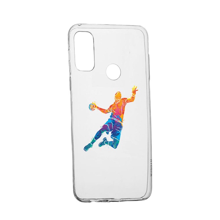 Силиконов калъф Unique за Alcatel 3X, Handball Colorful, Transparent TR 800