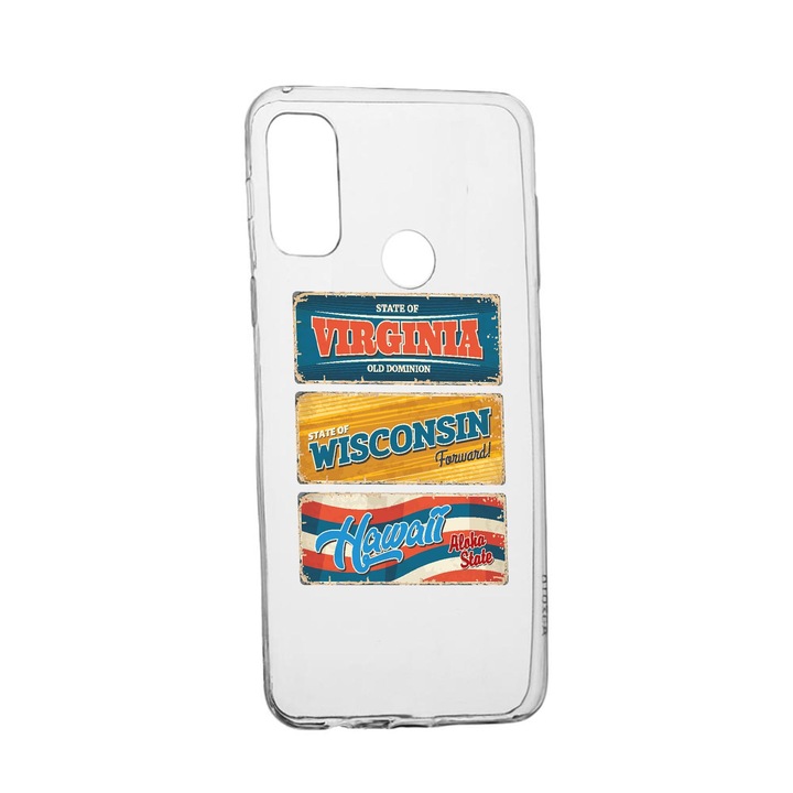 Силиконов калъф Unique за Alcatel 3X, License Plate Number, Transparent TR 815