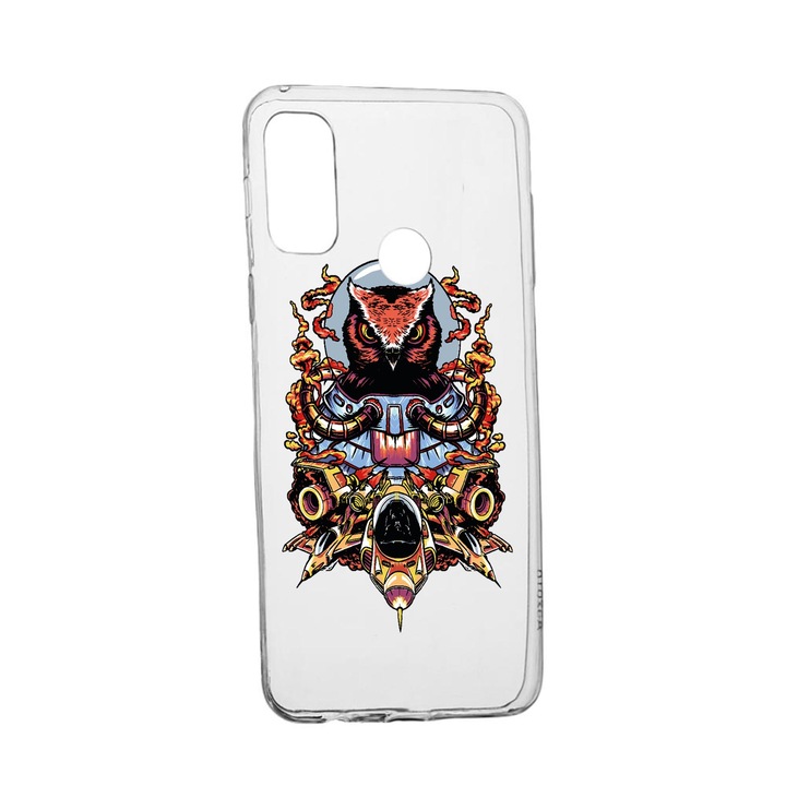 Силиконов калъф Unique за Huawei P Smart (2020), Astronaut Owl, Transparent TR 817