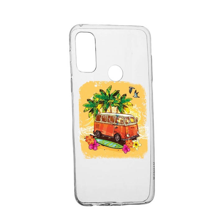 Силиконов калъф Unique за Alcatel 3X, Summer Car, Transparent TR 814