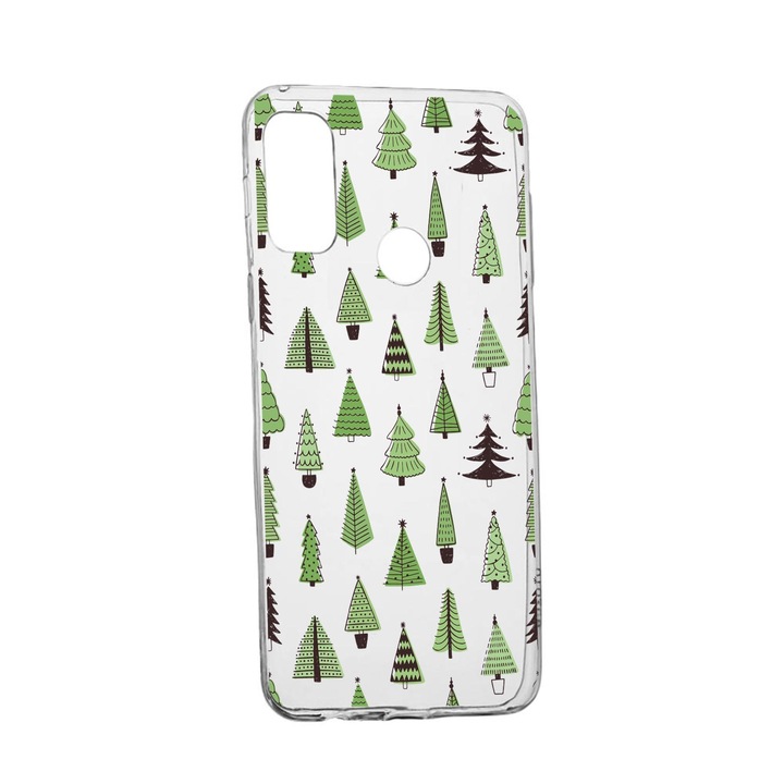 Силиконов калъф Unique за Huawei P Smart (2020), Christmas Tree Shapes, Transparent TR 872