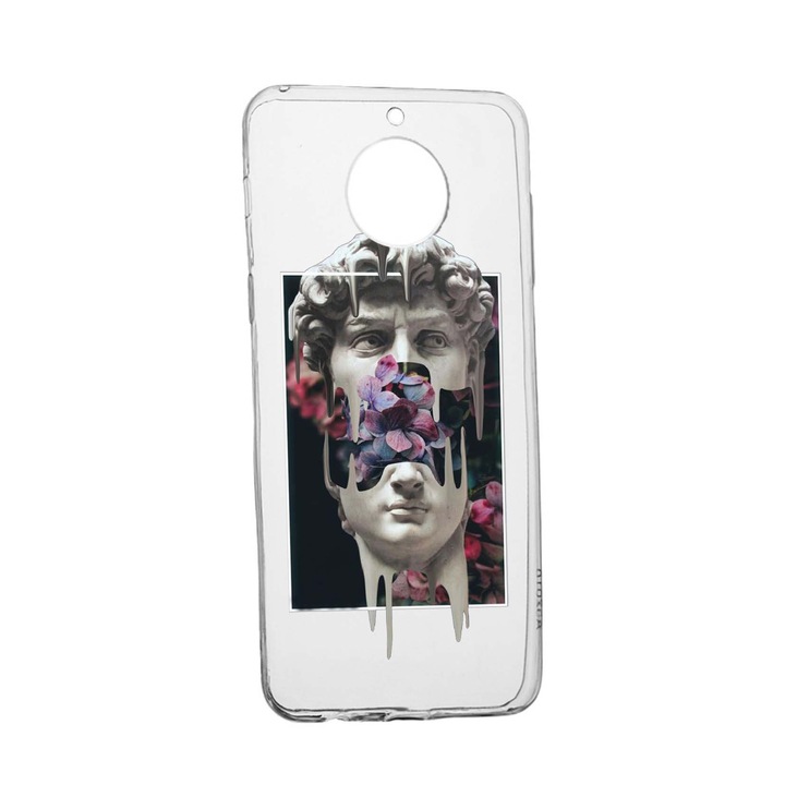 Силиконов калъф Unique за Nokia C30, David Statue, Transparent TR 753