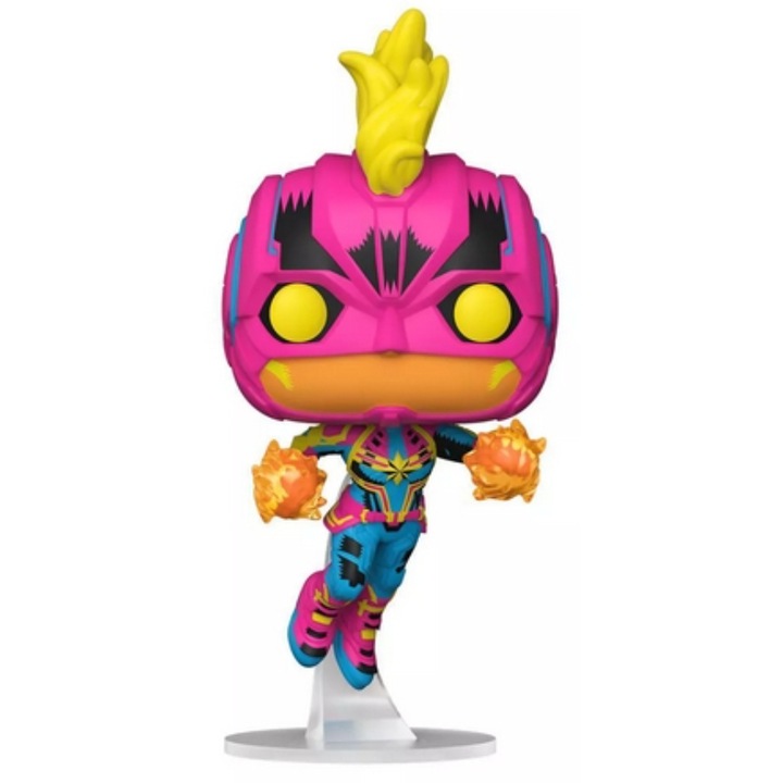 Figura, Funko, POP Marvel Black Light Captain Marvel Exclusive, 130 x 90 x 170 mm