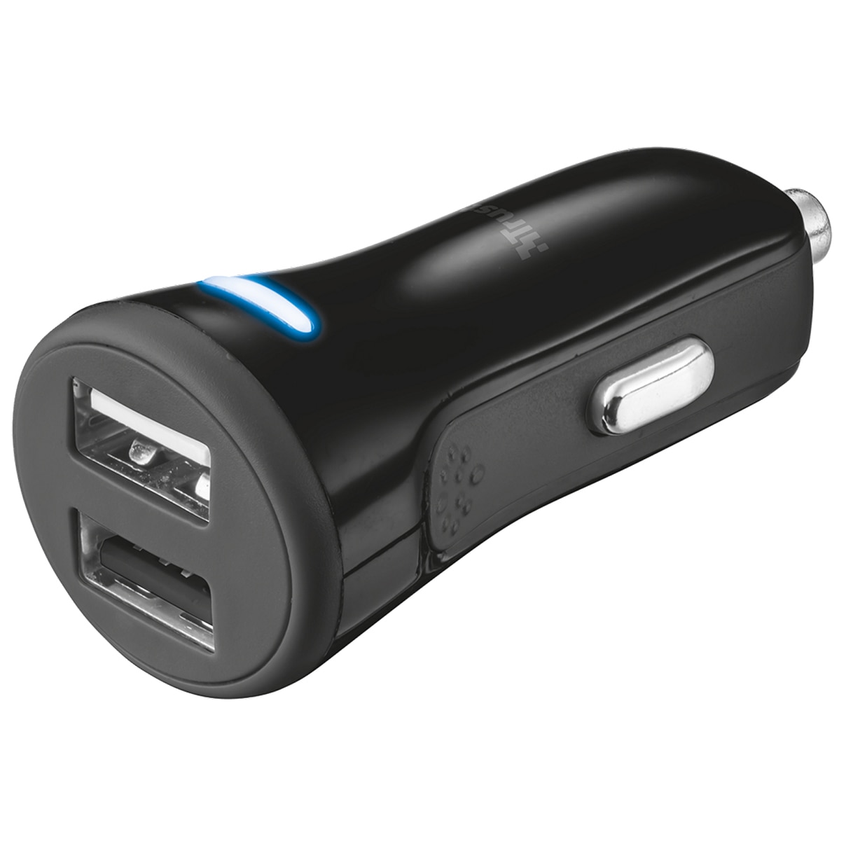 Incarcator auto Trust Fast Dual Charger, 20W, Black