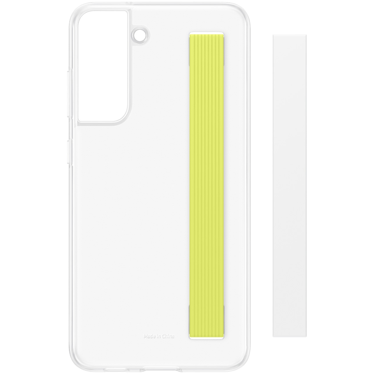 Husa de protectie Samsung Clear Strap Cover pentru Galaxy S21 FE 5G, White