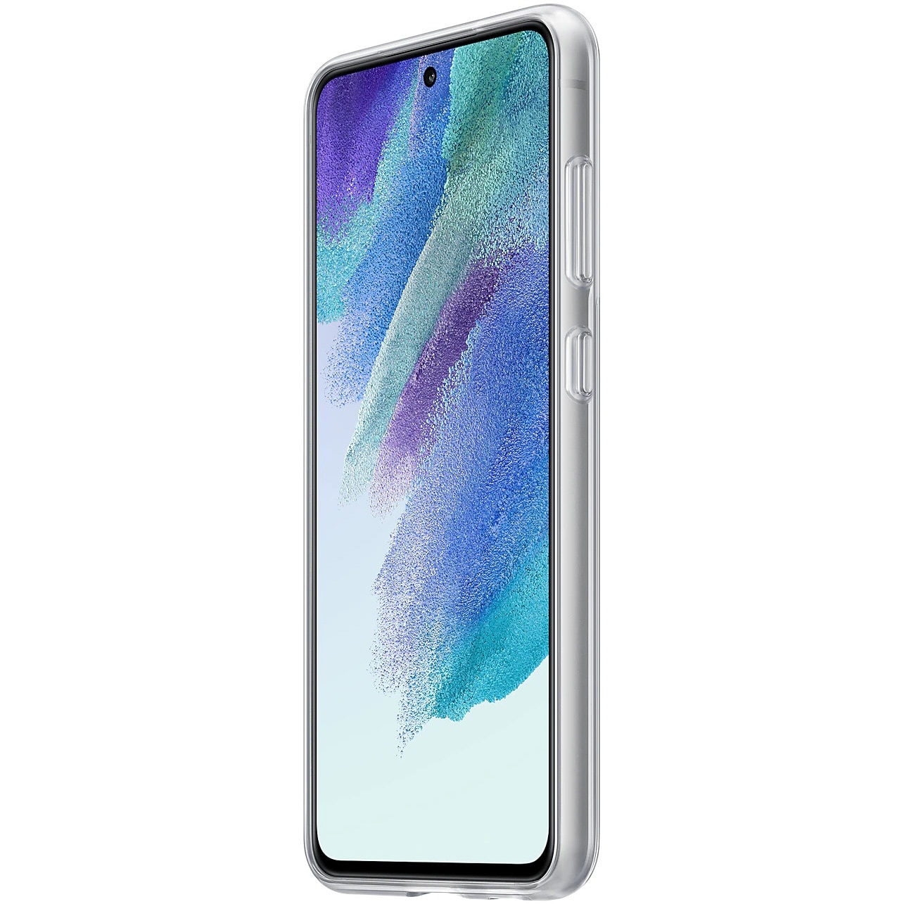 Husa de protectie Samsung Clear Strap Cover pentru Galaxy S21 FE 5G, White