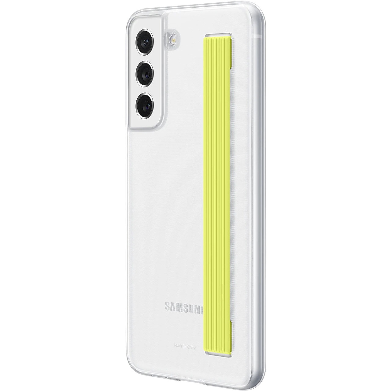 Husa de protectie Samsung Clear Strap Cover pentru Galaxy S21 FE 5G, White