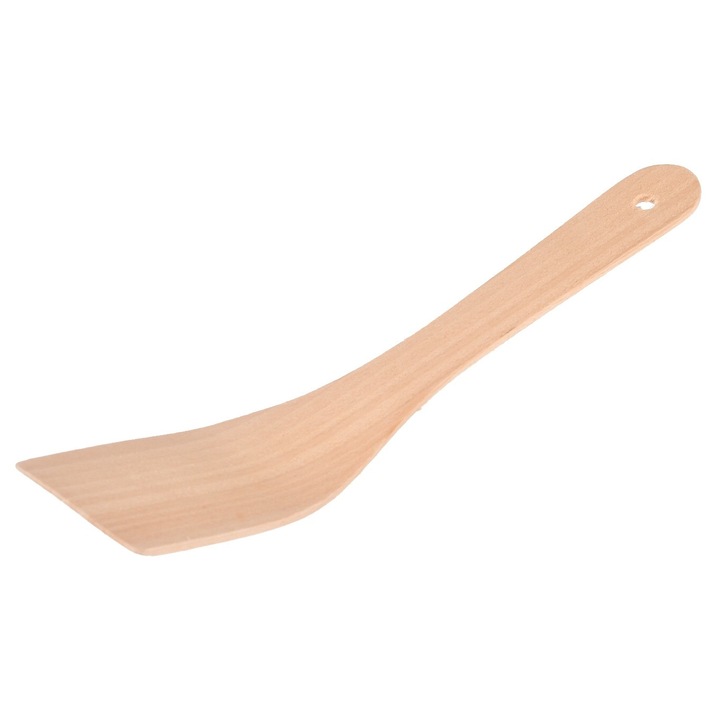 Spatula de bucatarie, Lemn, 27x5.5 cm, Bej