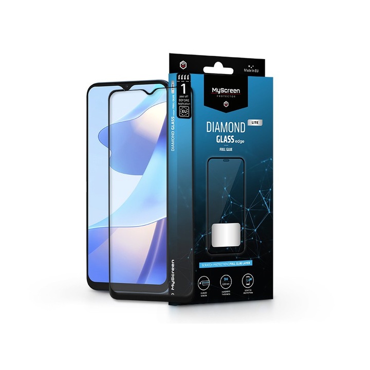 Oppo A16/A16s закален стъклен протектор за екран - MyScreen Protector Diamond Glass Lite Edge2.5D Full Glue - черен
