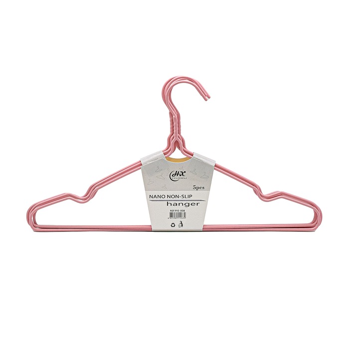 Комплект закачалки, силиконизиран метал, D3793, розов, 5 бр