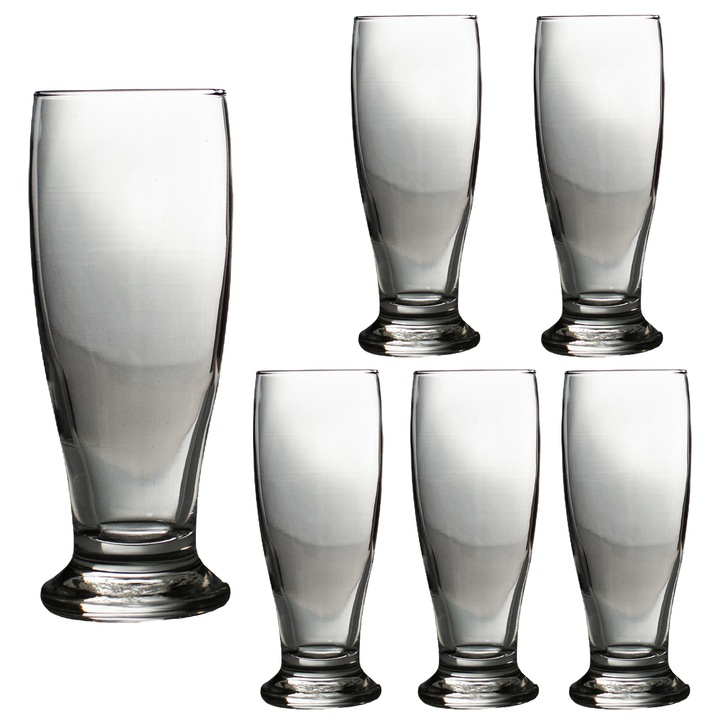 Комплект от 6 чаши Cesiro, Стъкло, 310 мл