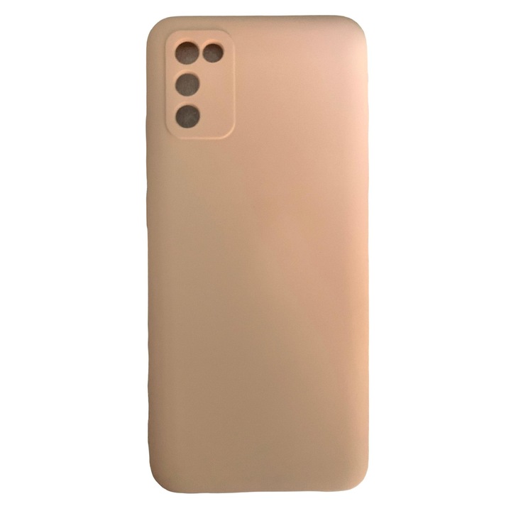Szilikon borítás kameravédelemmel és belül mikroszálas, kompatibilis a Samsung Galaxy A02s / A03s / F02s / púderrózsaszín