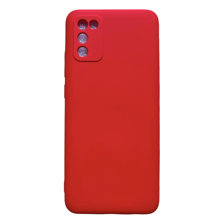 Szilikon borítás kameravédelemmel és belül mikroszálas, kompatibilis a Samsung Galaxy A02s / A03s / F02s / Red telefonnal