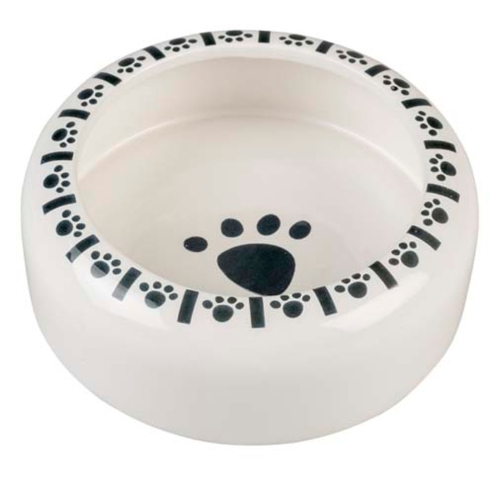 DUVO+ Lekerekített kerámia tál mancsokkal rágcsálók számára L 750ml/16x16x6cm