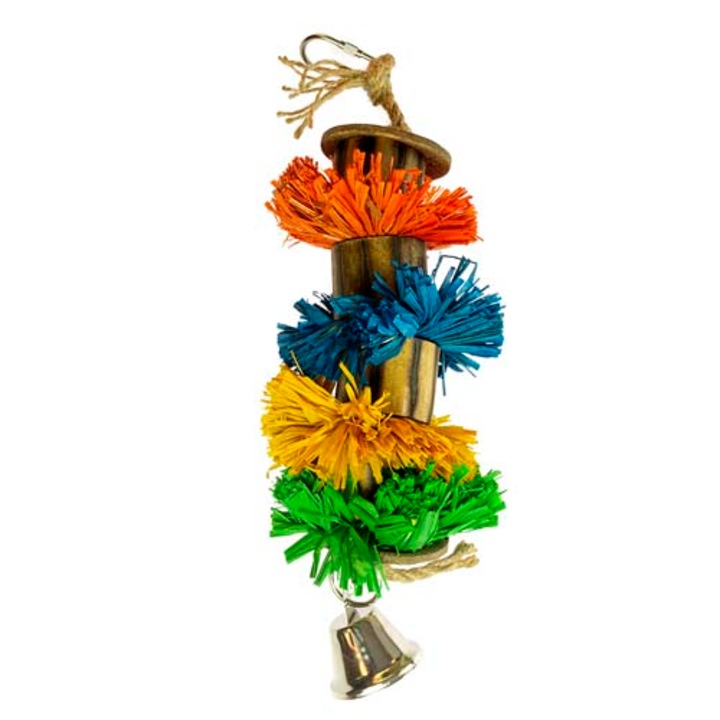Jucarie pasari, Duvo+, Lemn, 29 x 8,9 x 8,9 cm, Multicolor